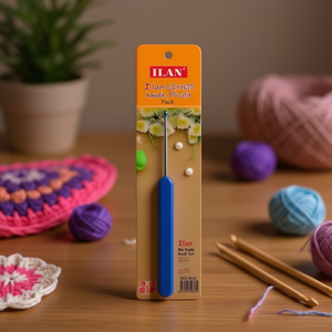 Set di 3 Ferri per Uncinetto Ilan con Manico Blu, Strumento per Lavori a Maglia - Product Image 3