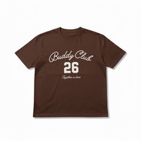 T-shirt décontracté pour homme à manches courtes en coton et polyester, col rond, coupe ample, couleur unie, respirant, écologique, séchage rapide, anti-UV, motif dessiné à la main