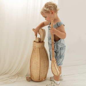 Children golf <b>play</b> set indoor pretend sport toys for toddlers eco friendly rattan kids toy - Product Image 2