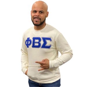 Phi Beta Sigma <b>Neutral</b> Pocket Chenille Crewneck for Men Comfortable Fit Premium Fabric Greek Fraternity Apparel Casual Wear - Product Image 1