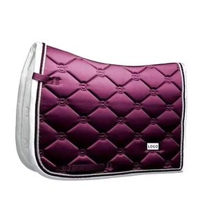 Manufacturer's Best Price Satin Fabric <b>Equestrian</b> Horse Riding Jumping Saddle Pads All Sizes & Colors Available - Product Image 3