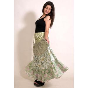 Cotton Patchwork Printed Ethnic <b>Long</b> <b>Skirt</b> Handmade Indian Boho Maxi <b>Skirt</b> Comfortable <b>Summer</b> Wear - Product Image 4