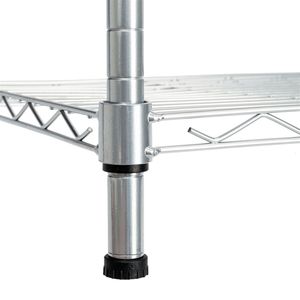 Livraison Gratuite Étagère de Boulanger à Quatre Niveaux pour Four à Micro-ondes, Durable avec Plateau en MDF, 6 Barres Ondulées, Argent, Étagère Utilitaire à Quatre Niveaux par YJ - Product Image 5