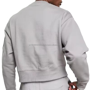 Sweat-shirt à capuche 100% coton côtelé à col ras du cou vierge de qualité supérieure pour hommes taille personnalisée - Product Image 2