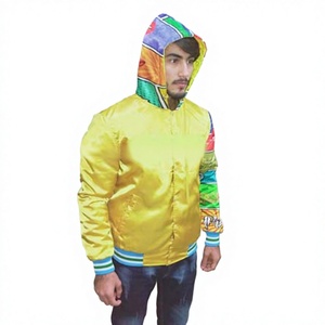 Custom Embroidery <b>Letter</b> Patches Vintage 3D Embroidery Satin Varsity <b>Jacket</b> High Quality 100% Polyester Quick Dry Custom <b>Men</b> - Product Image 1