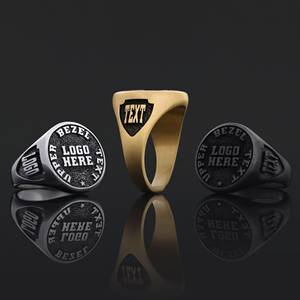 Anillo Universitario BOJ MCollege 029 Personalizado de Plata con Diamantes, Anillo de Graduación Unisex, Certificado GIA, Micro, Bajo Precio - Product Image 3