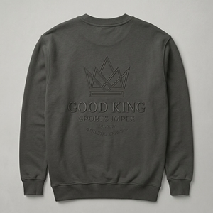 เสื้อสเวตเชิ้ตผู้ชายทรงปกติ คอกลม ผ้าฝ้ายฟลีซ 440 กรัม ถักทอสำหรับฤดูหนาว ขายส่ง ปักโลโก้ สวมหัว สไตล์ลำลอง - Product Image 2