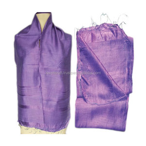 Bufanda de Moda de Seda Organza Larga Tejida a Mano de Proveedor Indio, Elegante y Lista para el Invierno, Diseños de Bufandas de Seda Organza - Product Image 2