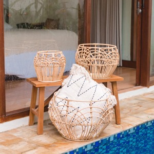 ชุดตะกร้าเก็บของทรงรี 3 ใบ ทำจากหวายธรรมชาติ ยี่ห้อ Artex Green Earth เป็นมิตรกับสิ่งแวดล้อม ผลิตด้วยมือ ดีไซน์ทันสมัยอเนกประสงค์ จากฮานอย - Product Image 2