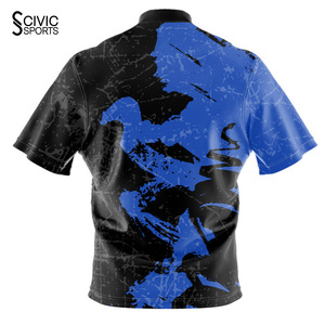 Custom Baseball Jersey Black Sublimated <b>Bowling</b> Pattern Yourteams 00 Unisex Adult Short Sleeve Breathable Polyester - Product Image 6