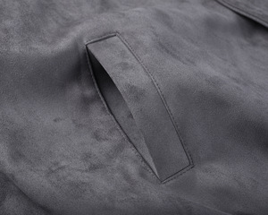 Chaqueta Cortavientos de Alta Calidad para Hombre, Chaqueta Bomber de Piel Sintética con Cuello Camisero Personalizado, Estilo Urbano - Product Image 4