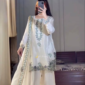 Best Quality Ramdev Trading Ladies' Wedding Diwali Party Wear Modern Style Pure Natural Heavy Crep Silk Quick Dry <b>Kurti</b> Rich - Product Image 1