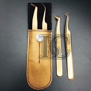 Emballage de pince à épiler de haute qualité pour pince à épiler d'extension de cils couleur or Rose emballage durable pour deux pinces à épiler vison - Product Image 2