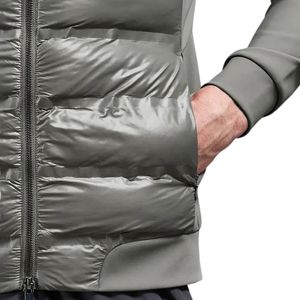 <b>Men's</b> Padded Hybrid Quilted Funnel Neck <b>Jacket</b> <b>Lightweight</b> Winter Outdoor Coat Technical Fabric Windproof Casual Fashion Wear - Product Image 6