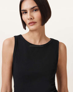 Débardeurs à col rond simple pour femmes coton Spandex tissu débardeur mi-long Logo conçu sur mesure Style vierge - Product Image 3