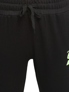 Black Sweatpants With Neon Green 19 Print Elastic Waist Drawstring Casual Joggers Autumn Wear - Product Image 6