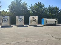 Laveuse-essoreuse industrielle verticale électrique pour blanchisserie d'hôtel, capacité 30 kg