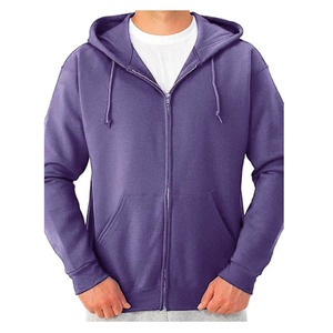 Men Winter Hoodie Sweatshirt Long Sleeve Breathable 100% Cotton Eco-Friendly Pullover Zipper <b>Design</b> Front Logo Plain Dyed Solid - Product Image 6