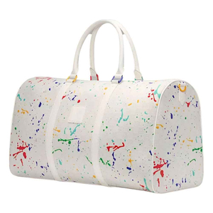 Solomon Global Apparel Customized Solid Duffle <b>Bags</b> Custom Logo Sports Gym <b>Travel</b> Waterproof Polyester <b>Compartments</b> Adjustable - Product Image 1