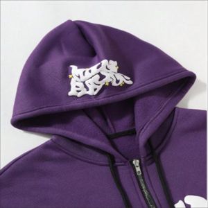 Sweat à capuche brodé en coton épais de haute qualité OEM ODM pour homme, style streetwear automne, vêtement de survêtement personnalisé vierge - Product Image 3