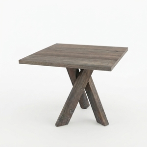 Modern Square Solid Wood Coffee <b>Table</b> Elegant Crossed X Base <b>Wooden</b> Accent <b>Table</b> For <b>Rustic</b> Living Room Setup Art Design Set Art - Product Image 1