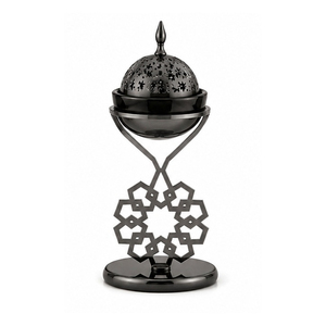 Stainless Steel Incense <b>Burner</b> with Geometric Base Aromatherapy Use All-Season - Product Image 3