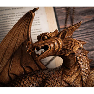 Premium Solid Wood Dragon Sculpture Feng Shui Dragon Statue Handmade Wood Craft Wholesale Decorative Wooden Dragon Figurine - Product Image 2