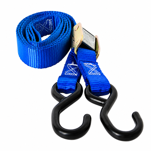Correa de Amarre con Hebilla de Leva para Transporte Logístico, 25mm, Poliéster, 250kg, con Gancho en S para Sujeción de Carga, Directo de Fábrica, Proveedor OEM - Product Image 1