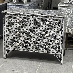 ILAHI's Bone Inlay <b>Drawer</b> Modern Design Agate Detailing <b>Storage</b> Portable Home Furniture - Product Image 6