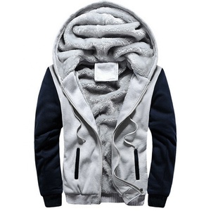 Mens Warm <b>Thick</b> Fur Coat <b>Fleece</b> Lined <b>Jacket</b> Hoodie Winter Zip Up Outerwear Tops - Product Image 6