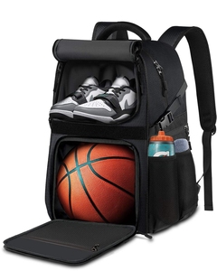 Sac à dos de sport personnalisé pour jeunes, football et soccer, avec compartiment à chaussures, polyester 600D, service OEM/ODM - Product Image 1