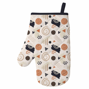 ชุดถุงมือกันความร้อนผ้าฝ้าย, ถุงมือกันความร้อนแบบเย็บติดกันสำหรับครัว, การอบขนม, บาร์บีคิว และปิ้งย่าง, ทนทานและสวมใส่สบาย - Product Image 1