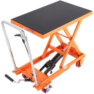 Carrello Elevatore Idraulico Manuale a Forbice Singola, Capacità 227 kg, con 4 Ruote Antiscivolo in PA, Altezza di Sollevamento 72,4 cm - Product Image 2
