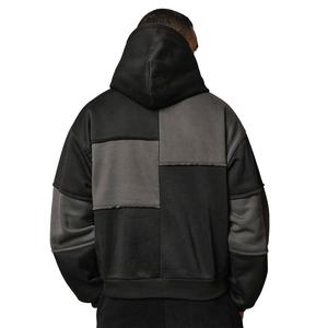 Style personnalisé Sweat à capuche épais en coton polaire avec écusson Sweat-shirt Boxy Oversize Baggy Design Col à capuche solide tricoté de grande taille - Product Image 2