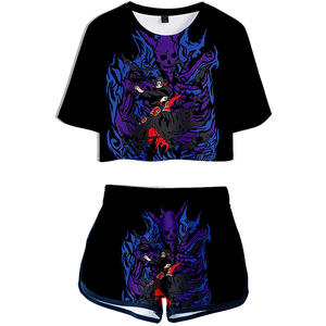 Ensemble T-shirt et Short Femme Streetwear Moderne Décontracté – Haut à Manches Courtes et Short Ample Imprimé Deux Pièces 2026 - Product Image 3