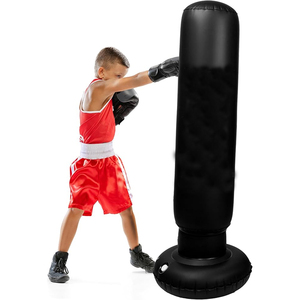 Saco de Boxeo de PU Resistente, Relleno de Arena, Altura Ajustable, para Adultos - Product Image 4