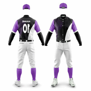Manufacturer Custom Two Piece Suit Panel Design <b>Baseball</b> Uniform Kits Summer All Season Breathable Club Uniform Teamwear <b>Sets</b> - Product Image 4