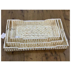 Grossiste Haute Qualité Meilleure Vente Joli Plateau D'incrustation De Nacre Rectangle Fabriqué À La Main De LUXURY CRAFTS - Product Image 2