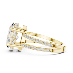 Classic Hot Selling <b>Split</b> Shank 14k Gold IGI Certificate 3 CT Oval Cut E VS1 Lab Grown Diamond Women Engagement Wedding <b>Ring</b> - Product Image 2
