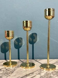 Support de bougie conique vintage en laiton fait main ILAHI, motif gaufré, 1 couleur, haute qualité, résistant à la chaleur, pour la maison et Noël - Product Image 4