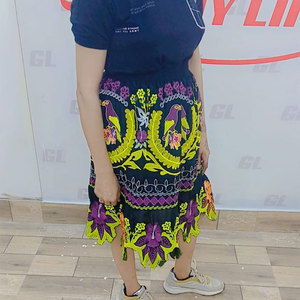 High Quality Women Summer Maxi <b>Skirt</b> Cute <b>Elastic</b> High Waist Boho Embroidery A-Line Cotton Flowy Mini <b>Skirts</b> Spring Clothes 2026 - Product Image 4