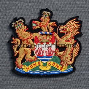 Écusson brodé à la main du blason de Hong Kong, à coudre sur tissu, pour vêtement, style classique - Product Image 6