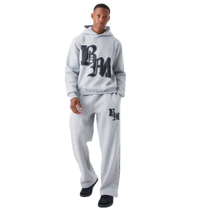 OEM ผู้ชายการฝึกอบรม Sweatsuit ปรับแต่งโลโก้พิมพ์เสื้อกันหนาวหมวกแข็งแรงพลัสขนาด 2 ชิ้นผลิตในปากีสถาน - Product Image 1