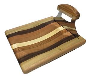 Cuchillo Ulu de Carbono Hecho a Mano con Mango de Madera – Cuchillo de Chef Premium para Exteriores - Product Image 4