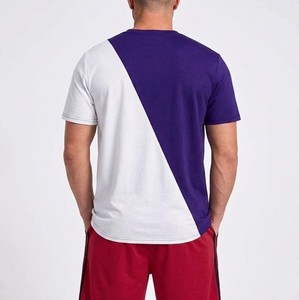 Conjunto Deportivo de Verano para Hombre Meyba Sports, Camiseta con Bloques de Color y Pantalones Cortos, Secado Rápido, Cuello Redondo, Rojo, Blanco y Morado - Product Image 2