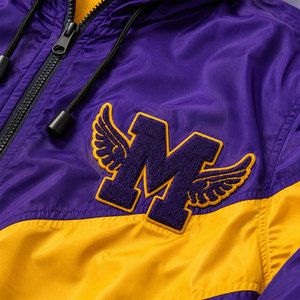 High Quality Custom <b>Mens</b> Color Block Patchwork Sportswear Nylon Windbreaker Tracksuit <b>Jacket</b> and Shorts Set <b>Men</b> - Product Image 5