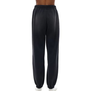 <b>Men's</b> Black Cotton Sweatpants Elastic Waist Drawstring Casual <b>Loose</b> Fit With Side Pockets Autumn Midweight Knitted <b>Joggers</b> - Product Image 5