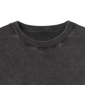 T-shirt en coton noir surdimensionné pour homme Pak Muntaha Impex, col rond, manches courtes, logo imprimé sur le devant, jersey tricoté, style décontracté - Product Image 3