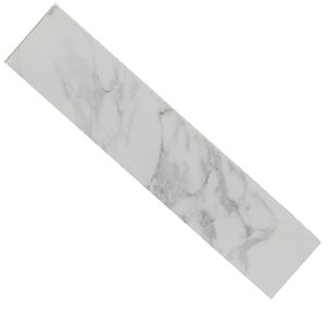 Revestimiento Lateral de Piedra de Mármol Sintético Bianco Carrara para Lavabo de Baño de 22''x 4'', Encimera de Lavabo Wena de Alta Calidad para Baños - Product Image 3