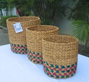 Eco-friendly water hyacinth baskets and <b>crates</b> perfect for storing vegetables fruits and bread or even used as stylish plan - Product Image 1
